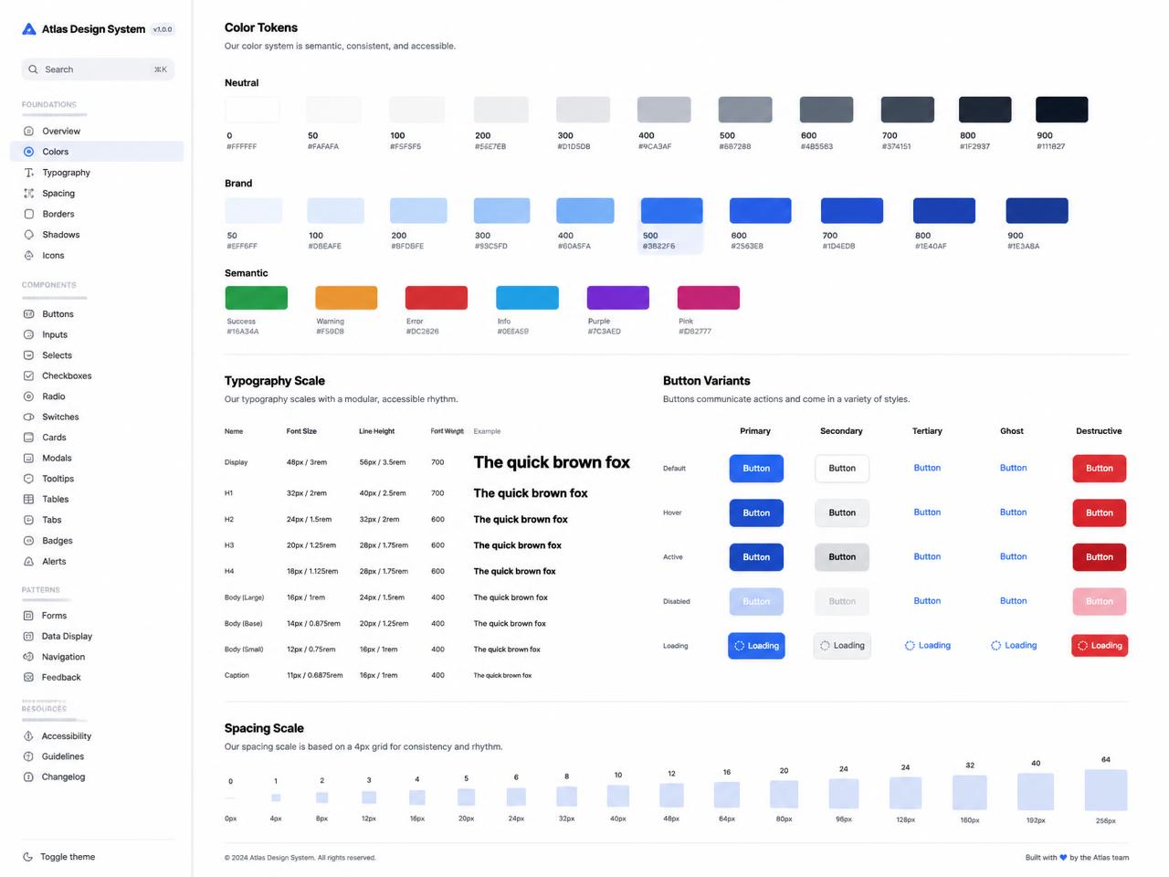Design Systems interface example