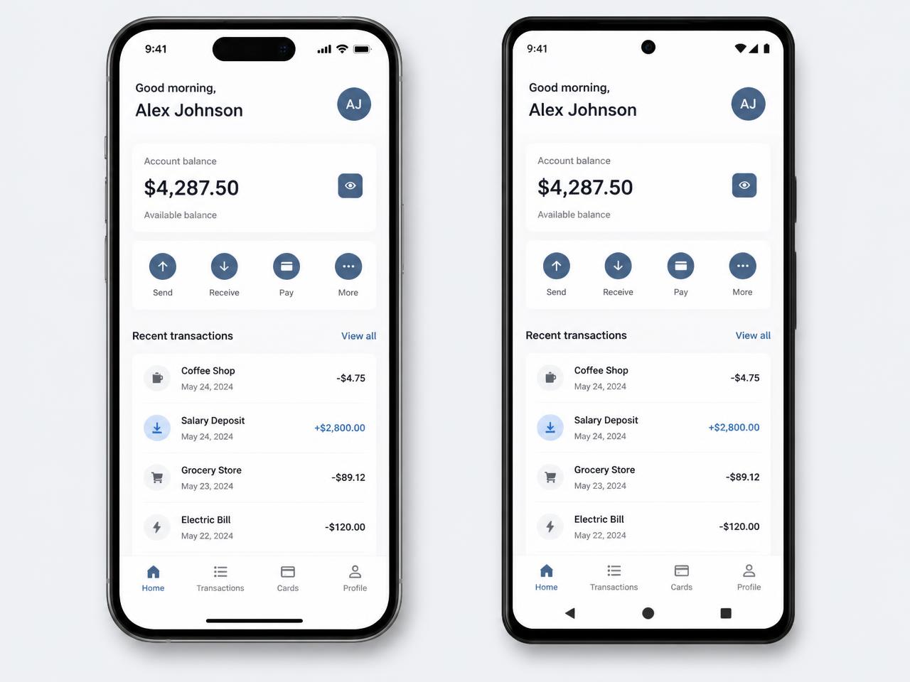 React Native interface example